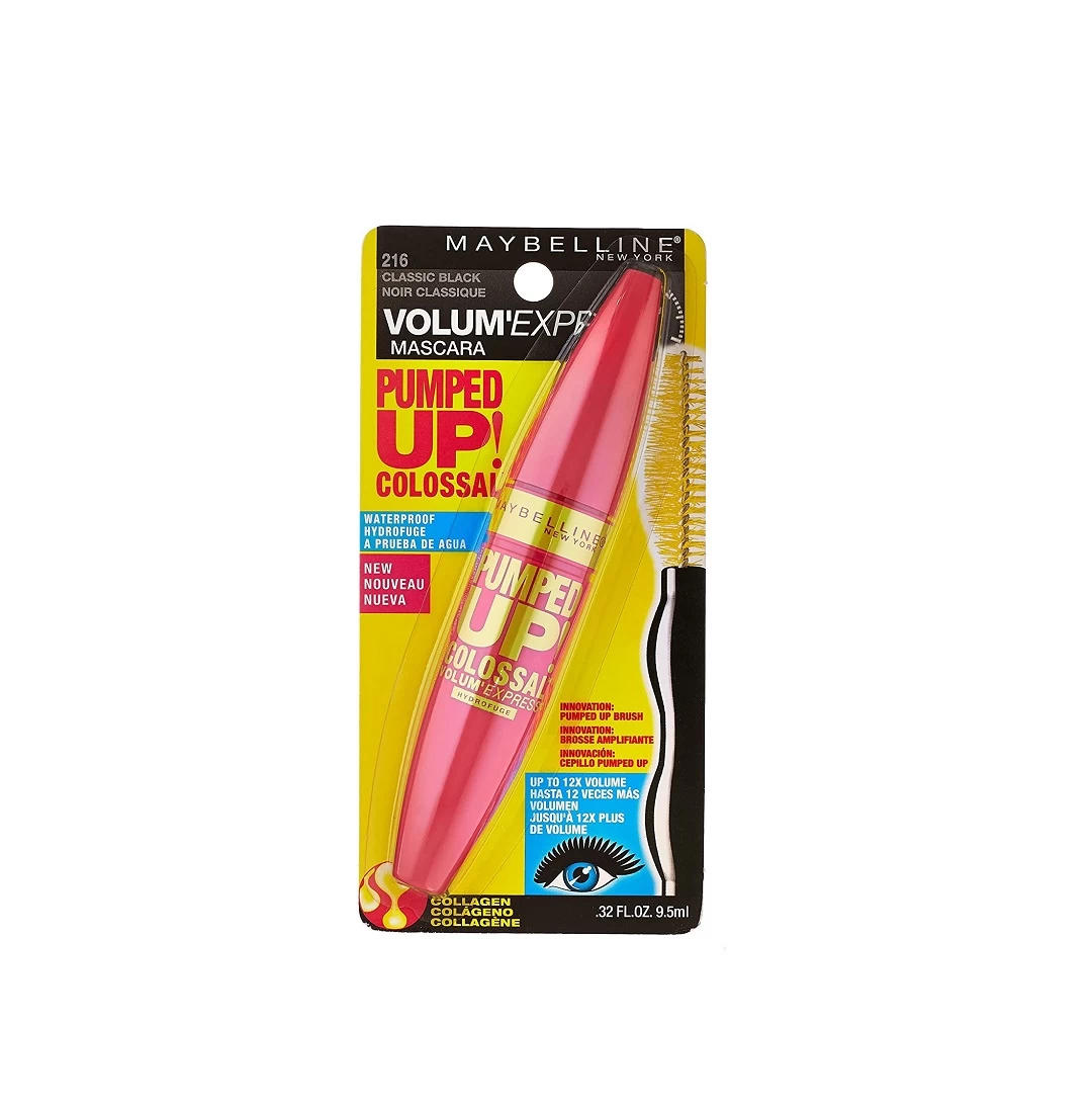 Maybelline Pumped Up Colossal 216 Classic Black Waterproof Mascara 9.5ml