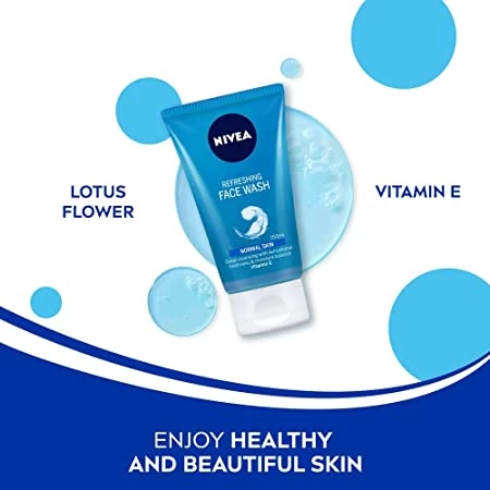 NIVEA Refreshing Face Wash, with Vitamin E, 150 ml