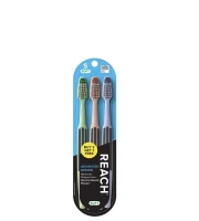 Reach Advanced Design Toothbrush With Soft Bristles 3 Count