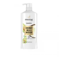 Pantene Pro-V Paraben Free, Dye Free, Mineral Oil Free Coconut Milk and Avocado Moisturizing Shampoo for Dry Hair 38.2 fl. oz.