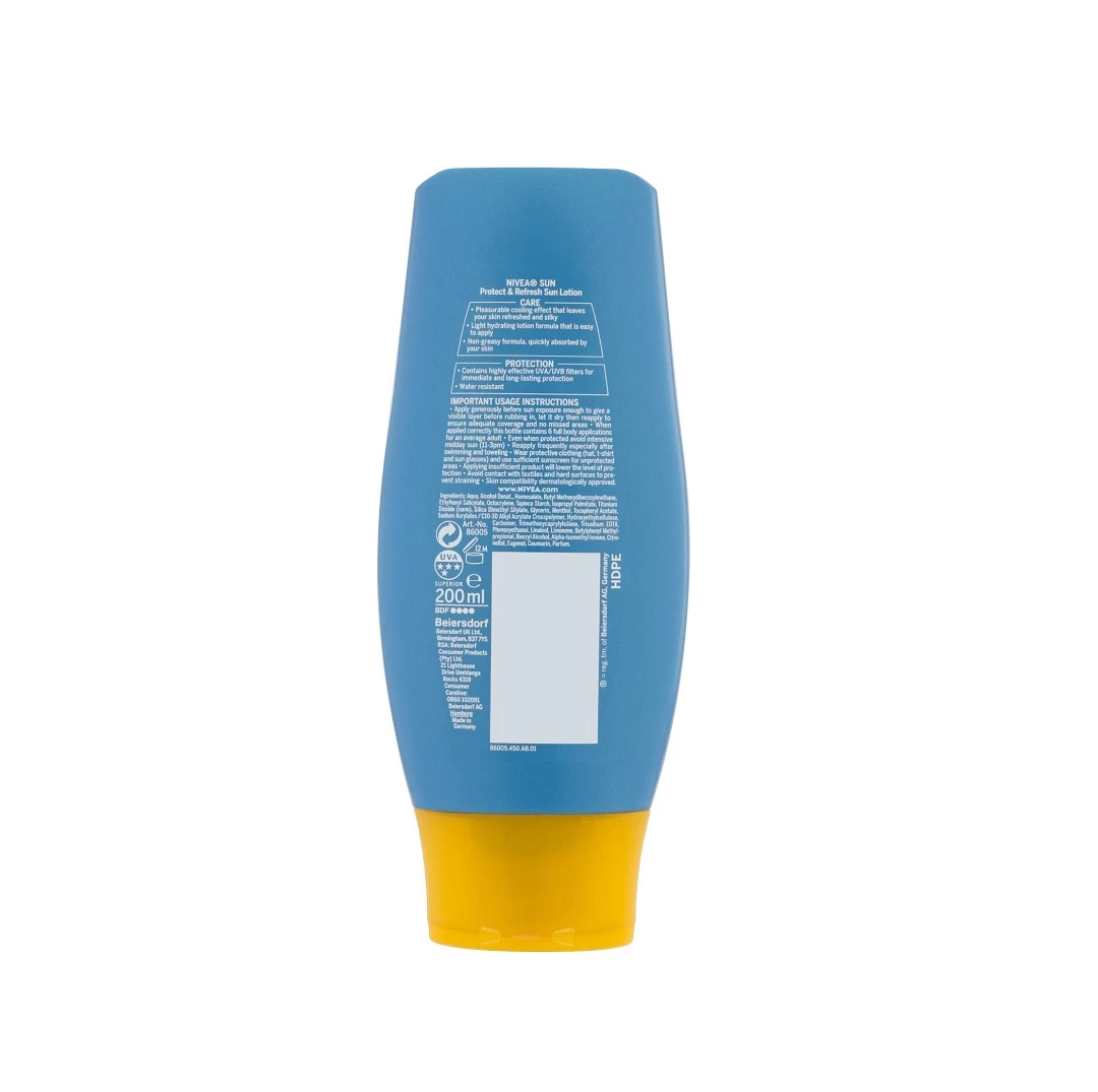Nivea Sun Protect and Refresh Sun Lotion, 20 Medium 200 ml