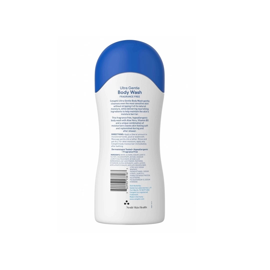 Cetaphil Ultra Gentle Body Wash Fragrance Free 500ml