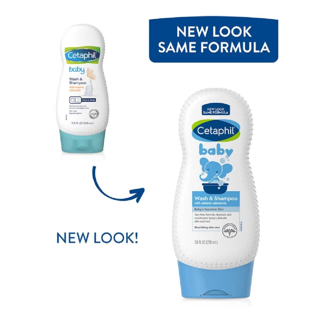 Cetaphil Baby Ultra Moisturizing Wash with Organic Calendula, 7.8 fl oz