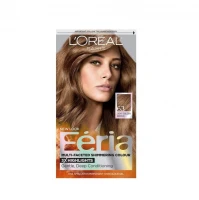 L’Oreal Paris Feria Multi-Faceted Shimmering Permanent Hair Color, 63 Sparkling Amber Light Golden Brown