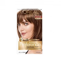L’Oreal Paris Superior Preference Fade-Defying + Shine Permanent Hair Color, 6AM Light Amber Brown, Pack of 1, Hair Dye